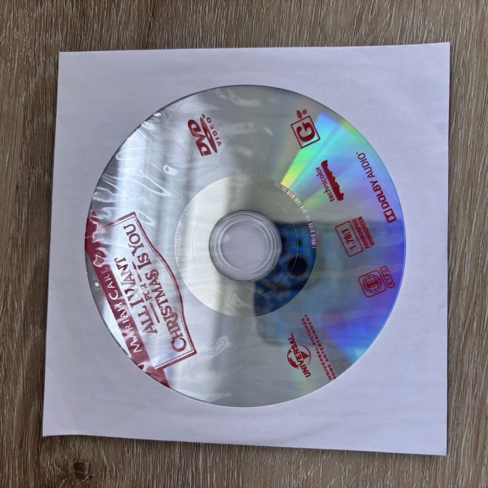 Universal Mariah Carey All I Want For Christmas Is You DVD Movie 2017 Disc Only